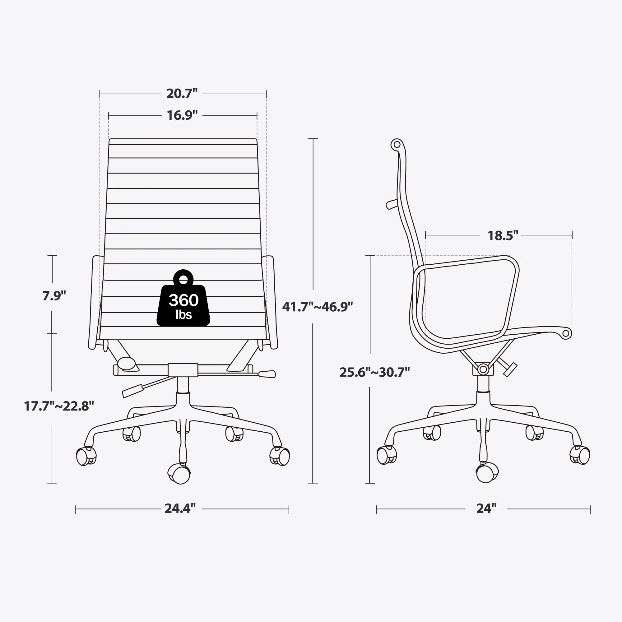 Nordic Design Leather Executive Office Chair