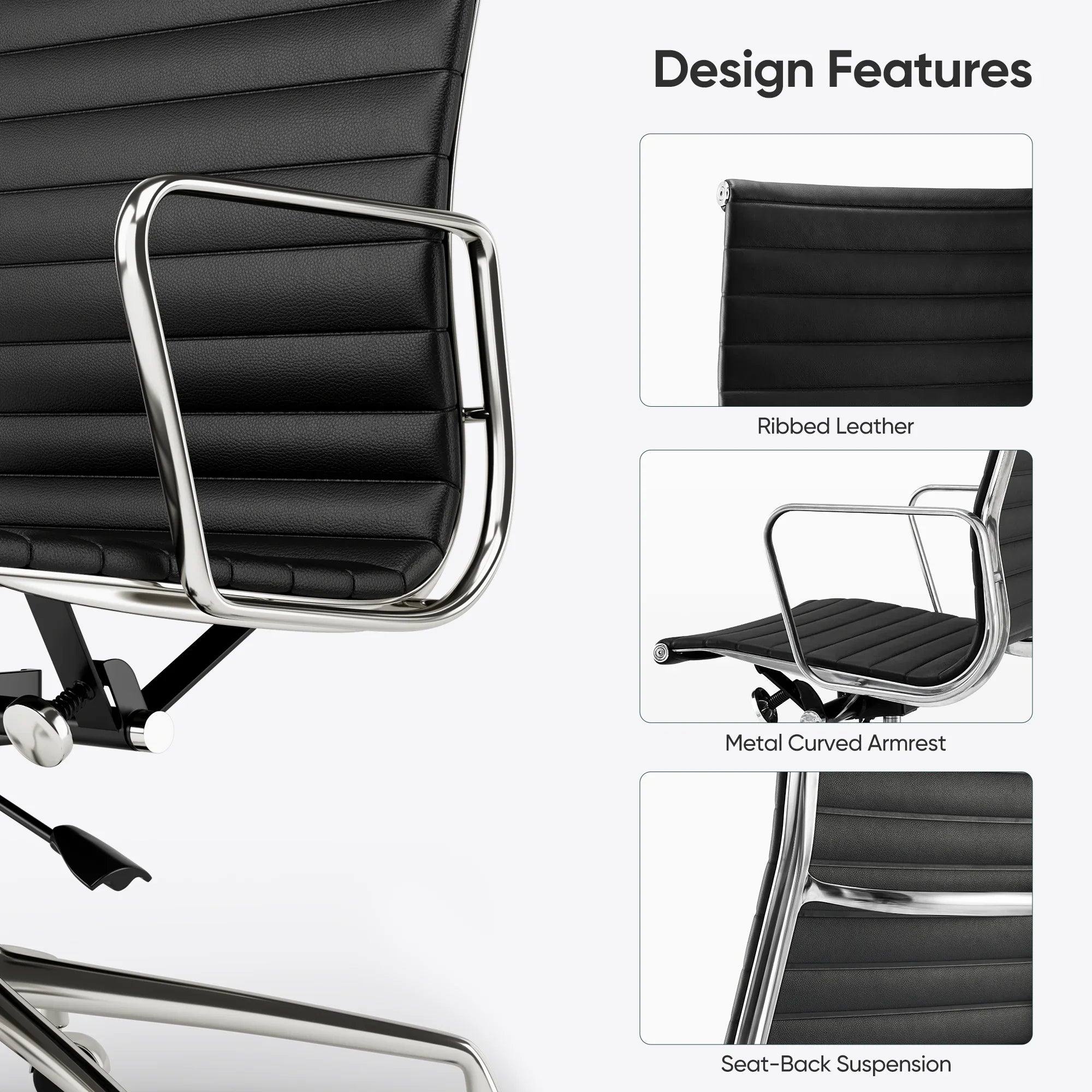 Nordic Design Leather Executive Office Chair