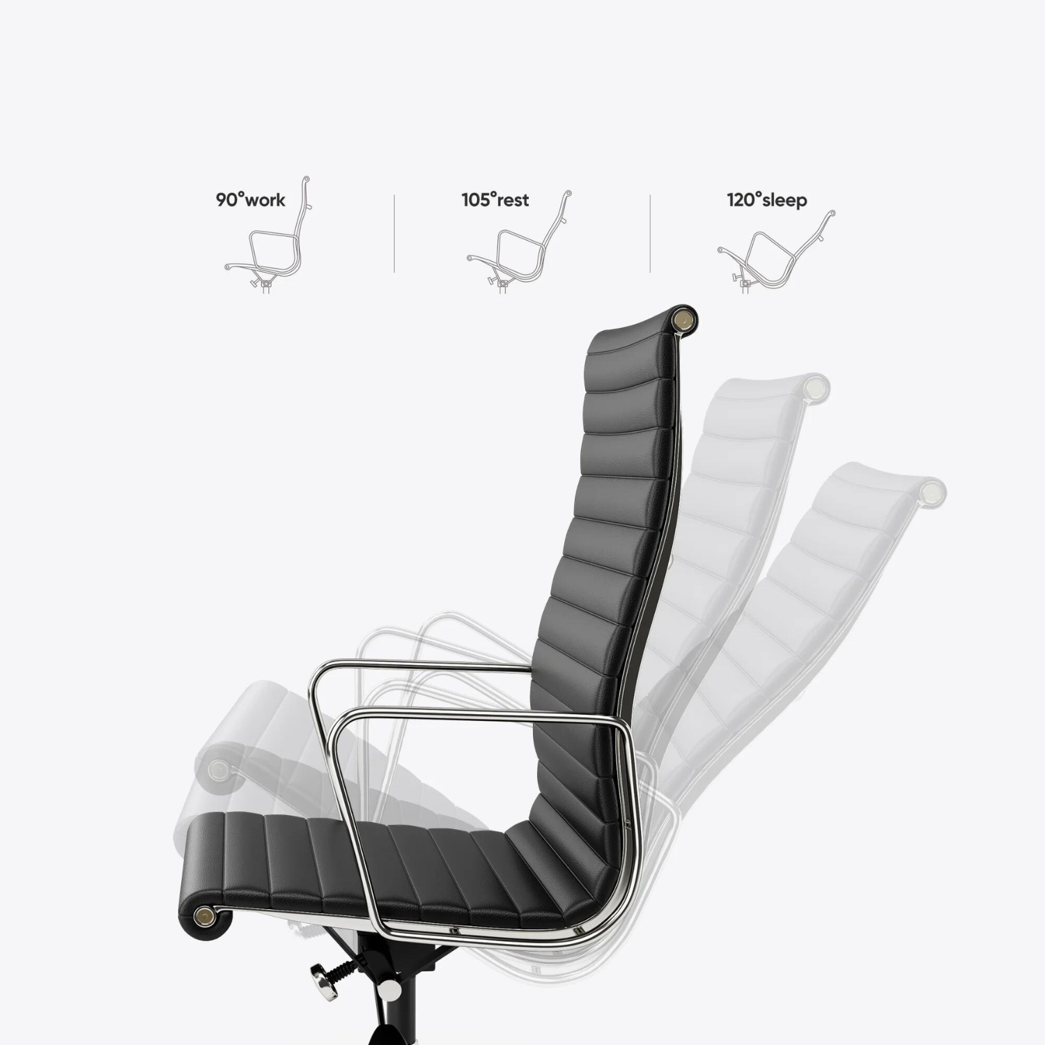 Nordic Design Leather Executive Office Chair