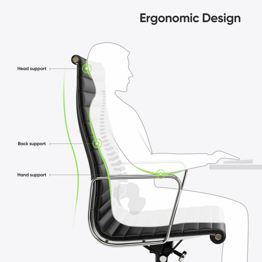 Nordic Design Leather Executive Office Chair