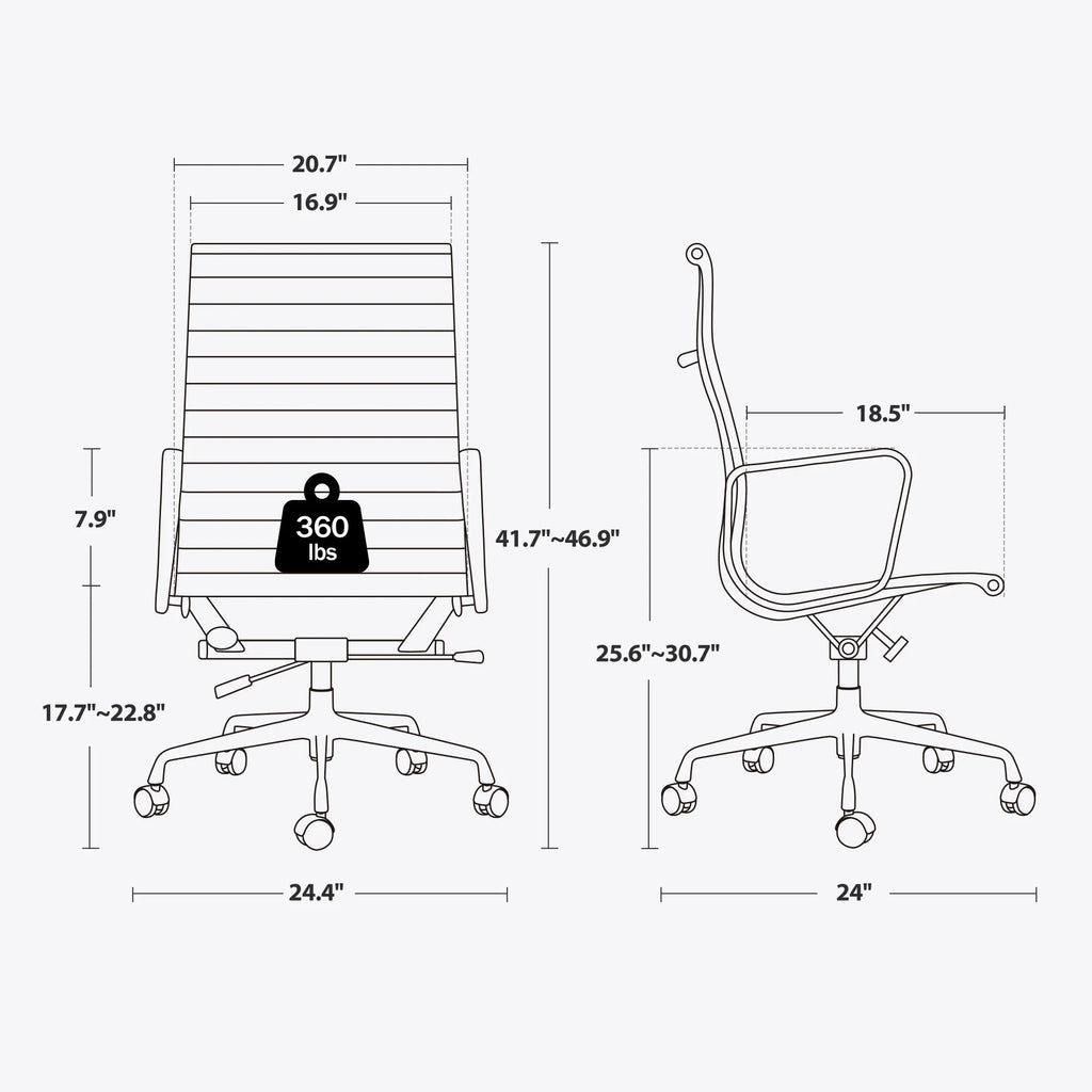 Nordic Design Leather Executive Office Chair